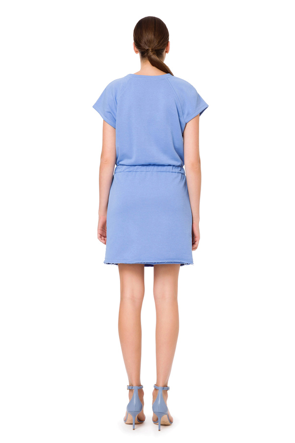 Fleece mini dress with print - Elisabetta Franchi® Outlet