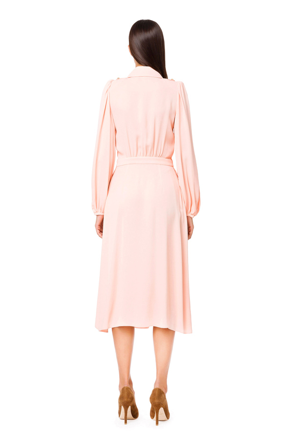 Shirt-dress with puff sleeves - Elisabetta Franchi® Outlet