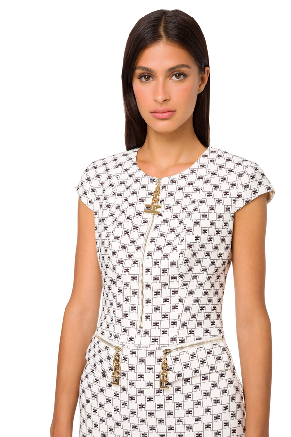 Mini dress with central zip - Elisabetta Franchi® Outlet