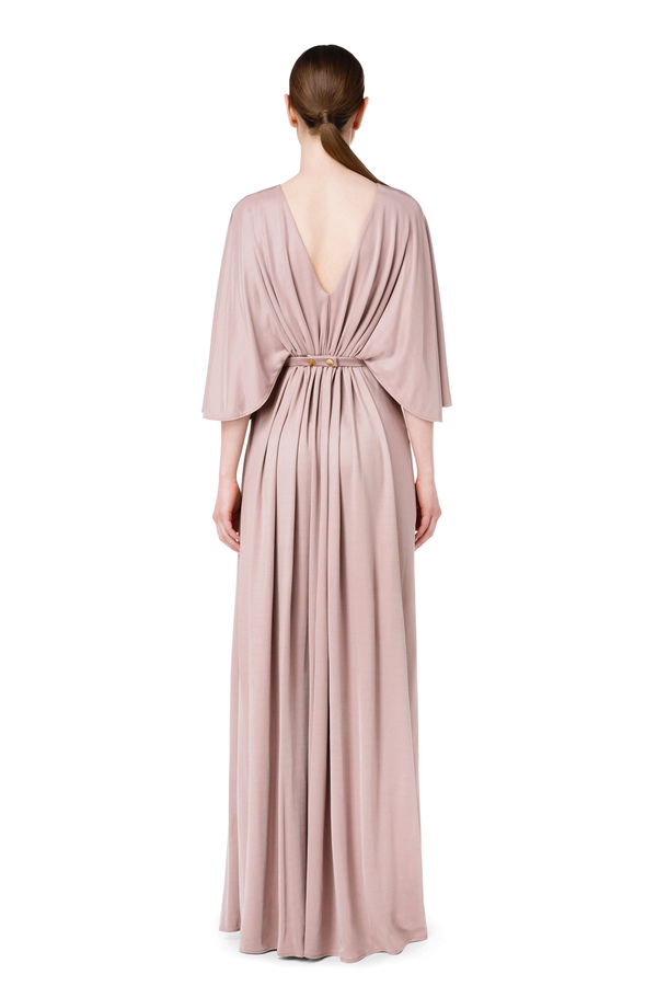 Kleid im Empire-Stil mit Kette in Light Gold - Elisabetta Franchi® Outlet
