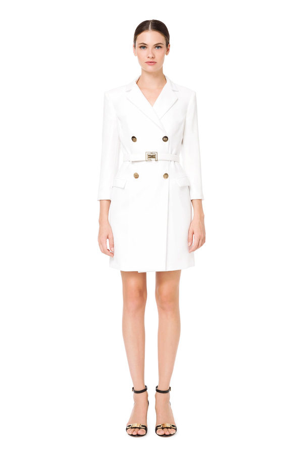 Elisabetta Franchi robe manteau dress with buckle - Elisabetta Franchi® Outlet