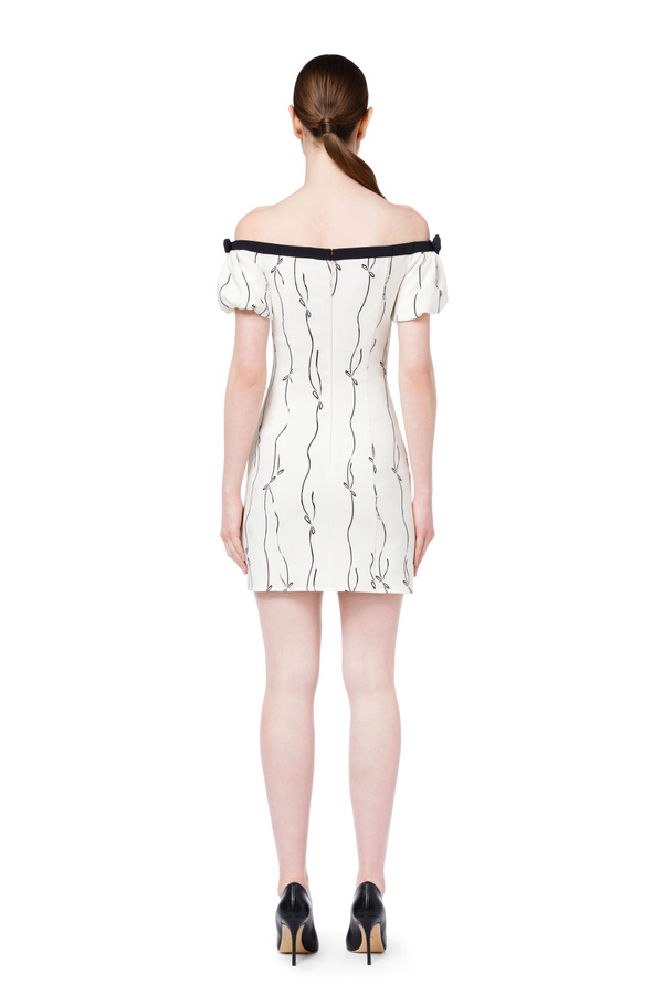 Mini dress with bow print - Elisabetta Franchi® Outlet
