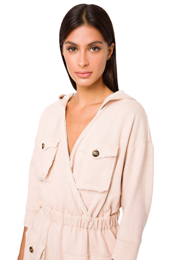 Urban fleece dress with hood - Elisabetta Franchi® Outlet