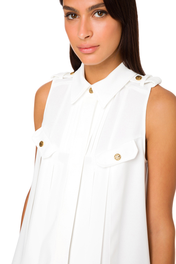 Maxi chemise sans manches par Elisabetta Franchi - Elisabetta Franchi® Outlet