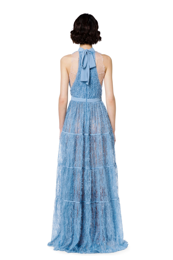 Red-Carpet-Kleid aus Spitze mit Volants - Elisabetta Franchi® Outlet