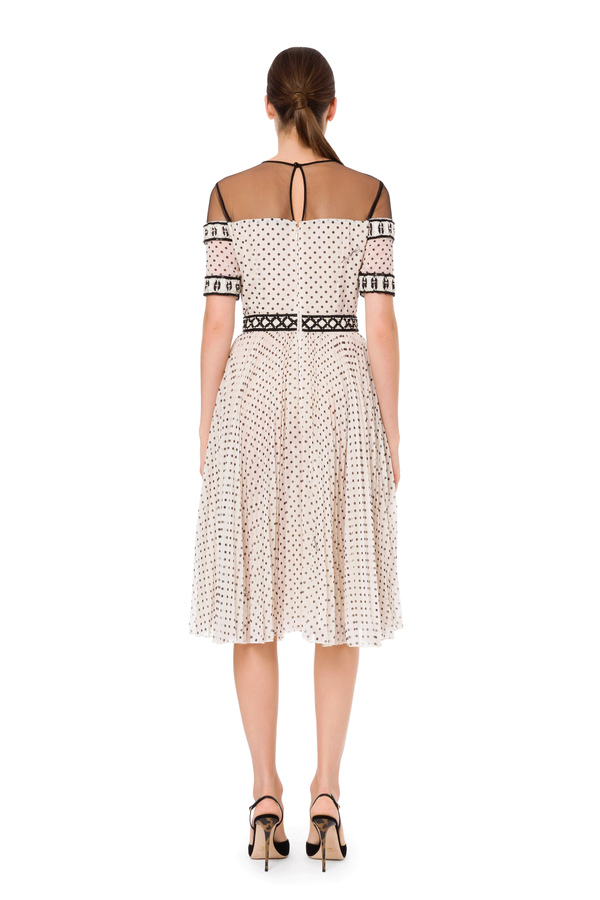 Dress embroidered with ethnic lozenge pattern - Elisabetta Franchi® Outlet
