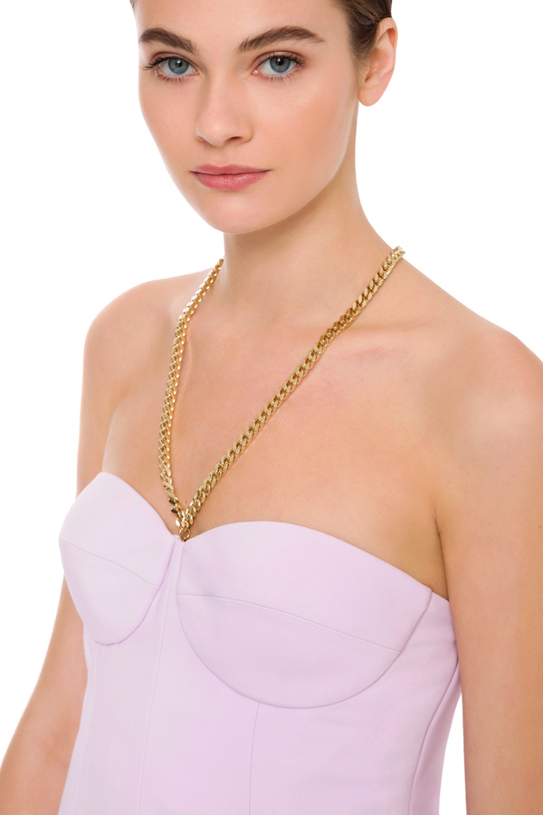 Mini-robe avec chaîne bijou - Elisabetta Franchi® Outlet