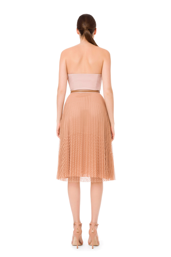 Dress with shaded mesh skirt - Elisabetta Franchi® Outlet