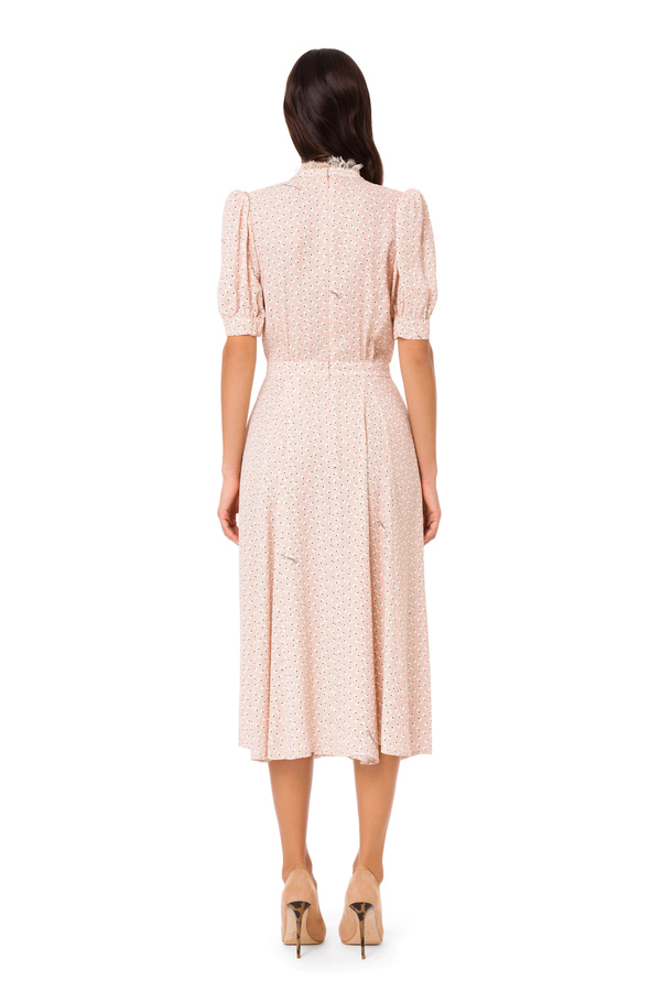 Elisabetta Franchi shirt-dress with micro butterfly print - Elisabetta Franchi® Outlet