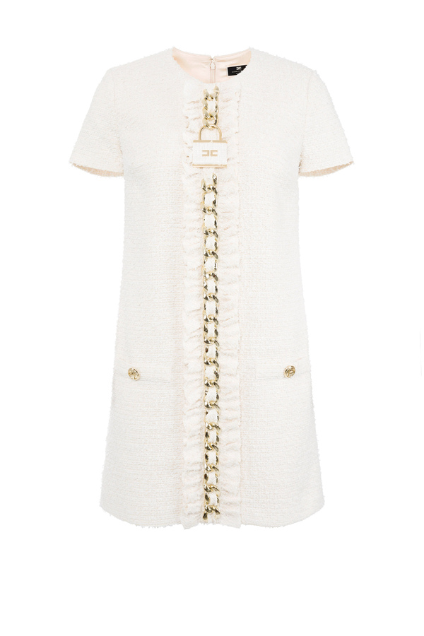 Boxy dress with maxi charm - Elisabetta Franchi® Outlet