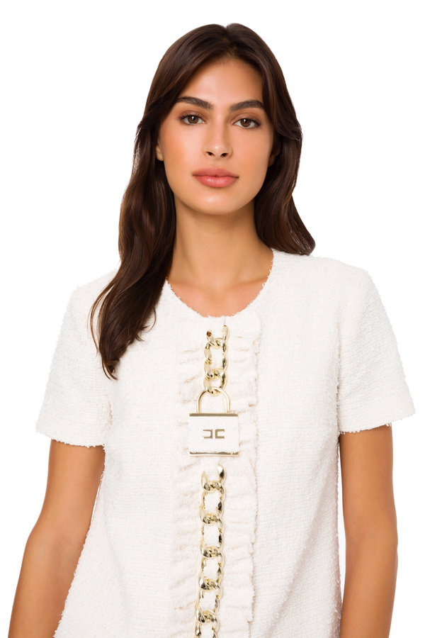 Boxy dress with maxi charm - Elisabetta Franchi® Outlet