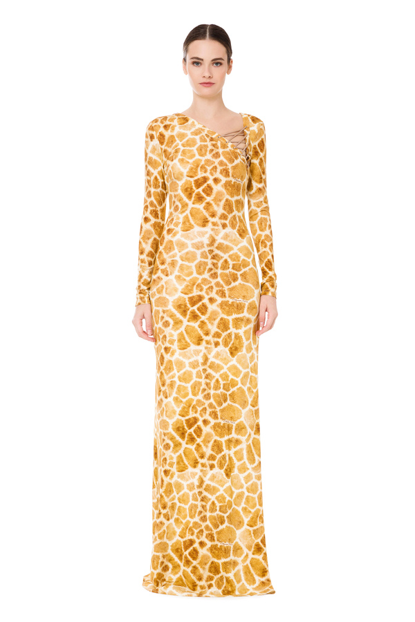 Vestido Red Carpet con estampado de jirafa | Elisabetta Franchi® Outlet