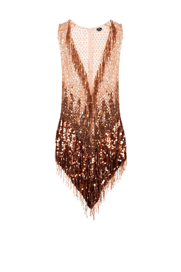 Full sequin shaded dress - Elisabetta Franchi® Outlet