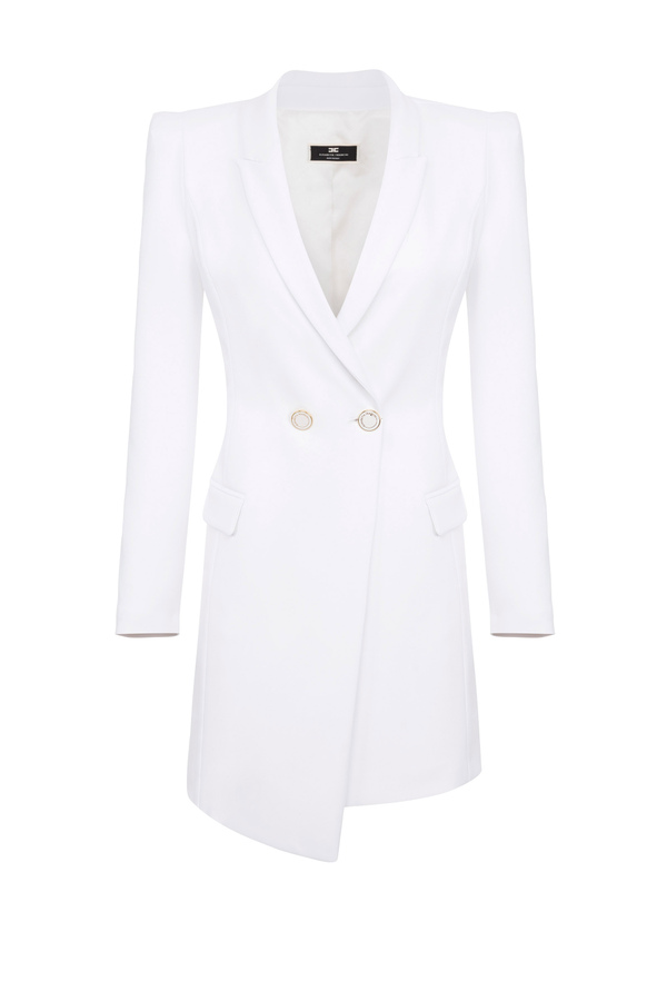 Asymmetric coat dress - Elisabetta Franchi® Outlet