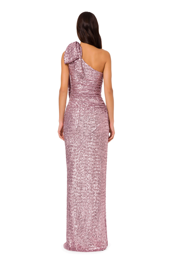 Red Carpet full sequin asymmetric dress - Elisabetta Franchi® Outlet