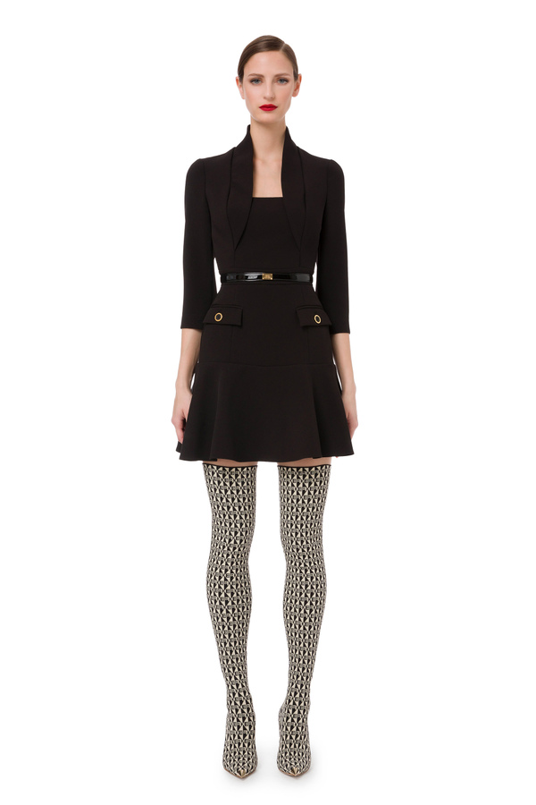 Dress with flared skirt and bolero jacket - Elisabetta Franchi® Outlet