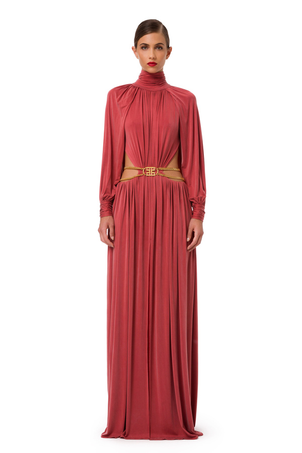 Robe Red Carpet croisée avec ceinture - Elisabetta Franchi® Outlet