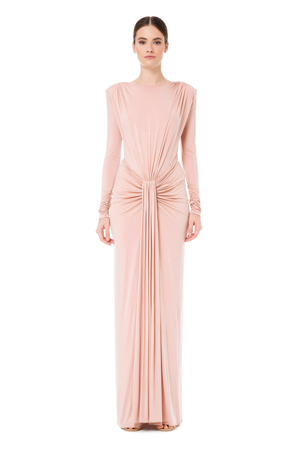 Red Carpet mermaid dress with central knot - Elisabetta Franchi® Outlet