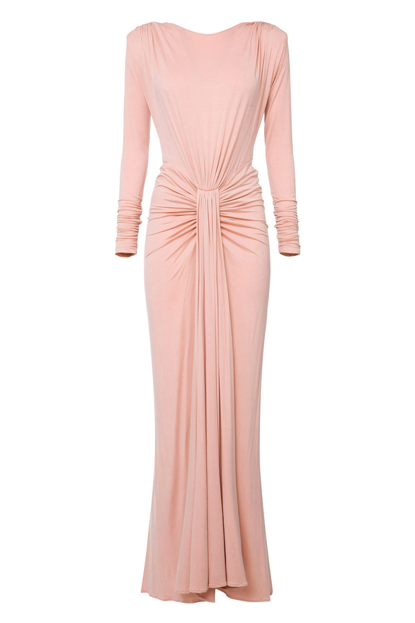 Red Carpet mermaid dress with central knot - Elisabetta Franchi® Outlet