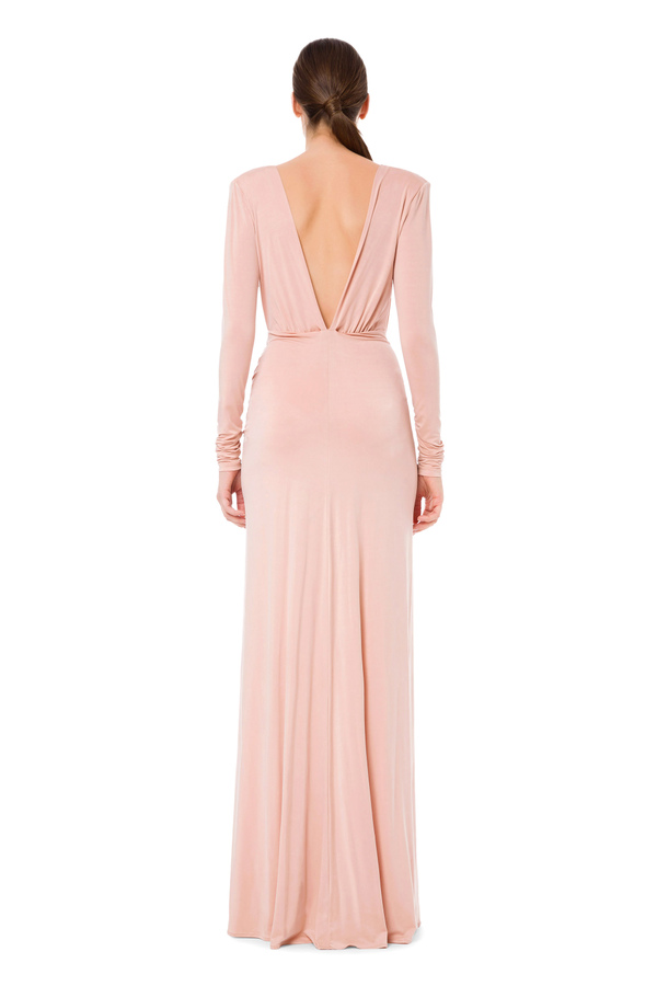 Red Carpet mermaid dress with central knot - Elisabetta Franchi® Outlet