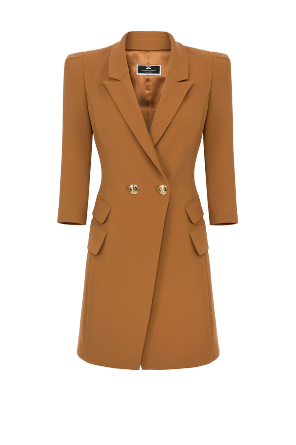 Elisabetta Franchi coat dress with lapels - Elisabetta Franchi® Outlet