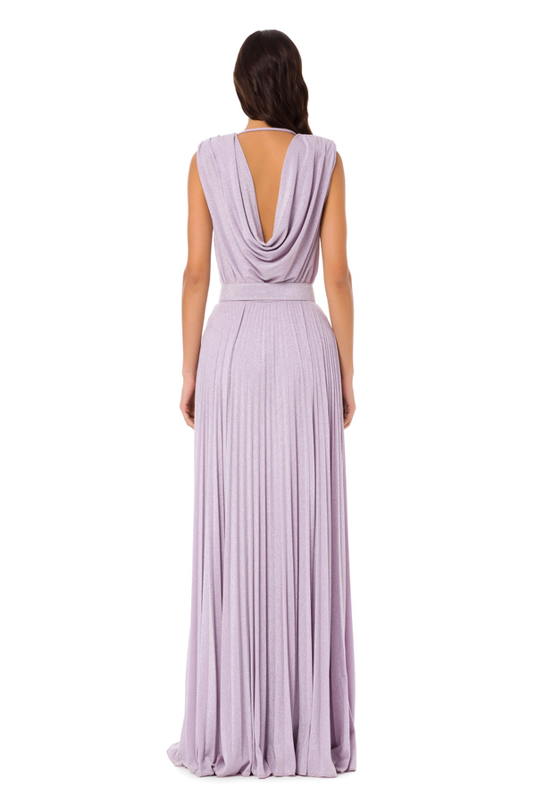 Red Carpet dress with pleated skirt - Elisabetta Franchi® Outlet
