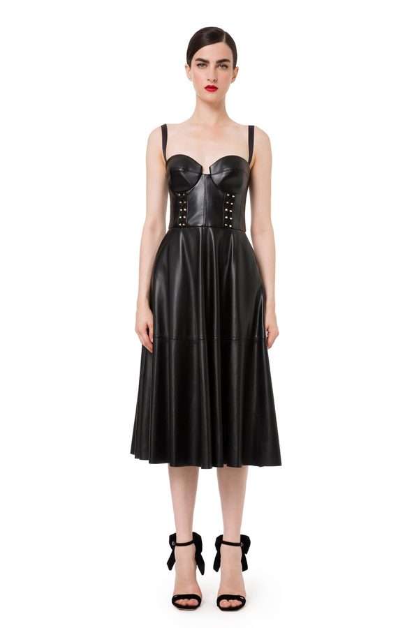 Dress with bodice and circle skirt - Elisabetta Franchi® Outlet