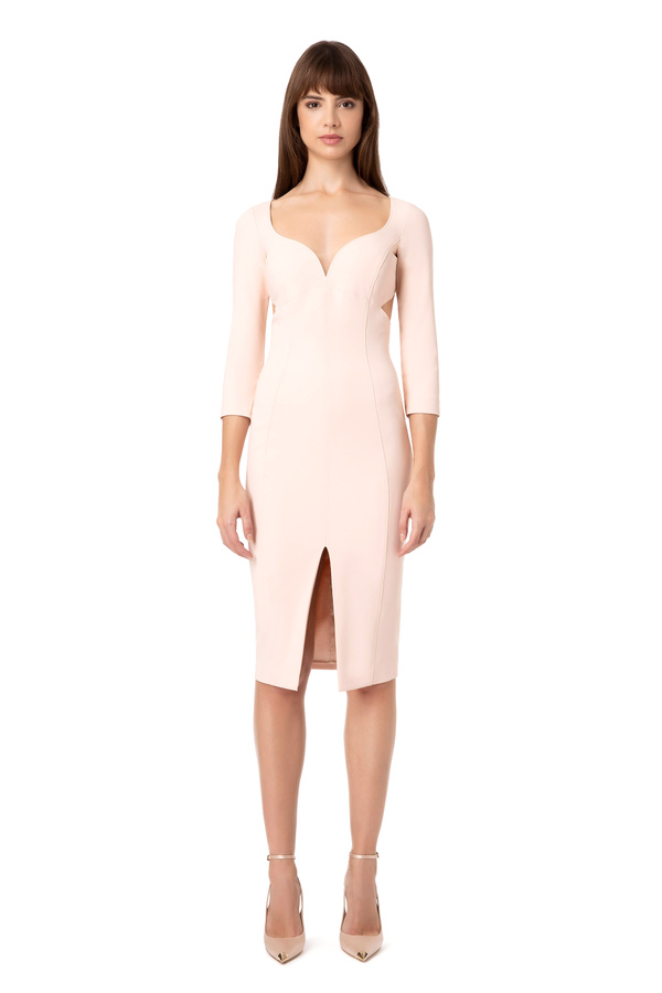 Sheath dress with opening on the back - Elisabetta Franchi® Outlet