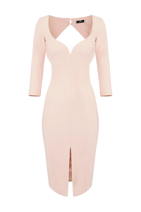 Sheath dress with opening on the back - Elisabetta Franchi® Outlet