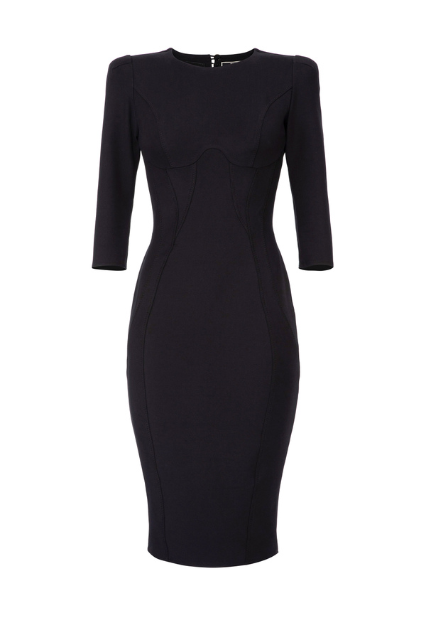 Sheath dress with geometric detail on the back - Elisabetta Franchi® Outlet