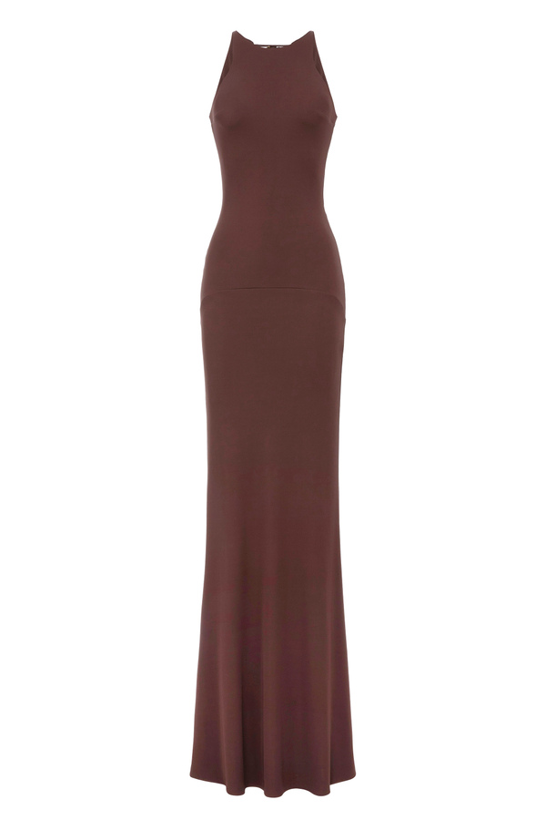 Red Carpet-Kleid aus Jersey mit Rückenausschnitt - Elisabetta Franchi® Outlet