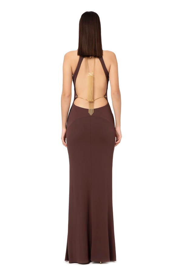 Red Carpet-Kleid aus Jersey mit Rückenausschnitt - Elisabetta Franchi® Outlet