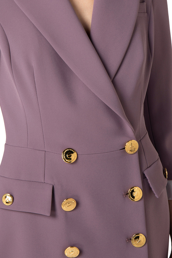 Robe-manteau in doppio crêpe - Elisabetta Franchi® Outlet