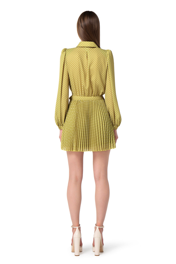 Mini-dress in printed georgette fabric - Elisabetta Franchi® Outlet