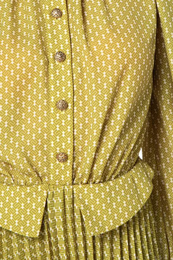 Mini-dress in printed georgette fabric - Elisabetta Franchi® Outlet