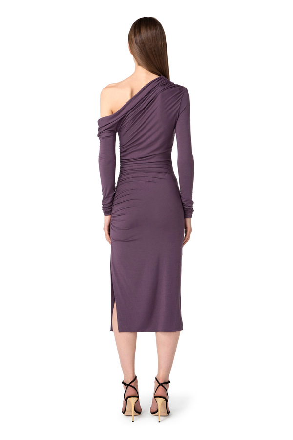 Asymmetric jersey dress - Elisabetta Franchi® Outlet