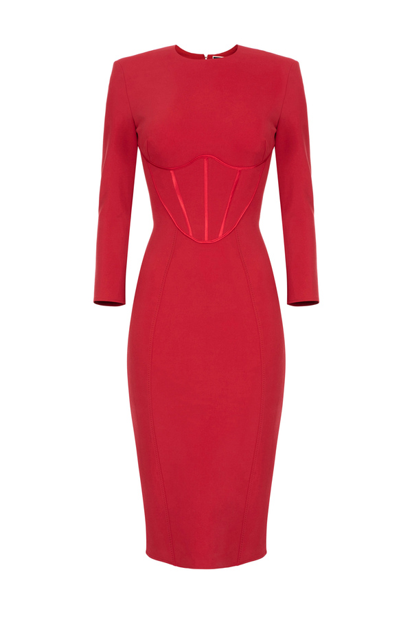 Etuikleid mit Bustier-Oberteil aus Viskose - Elisabetta Franchi® Outlet