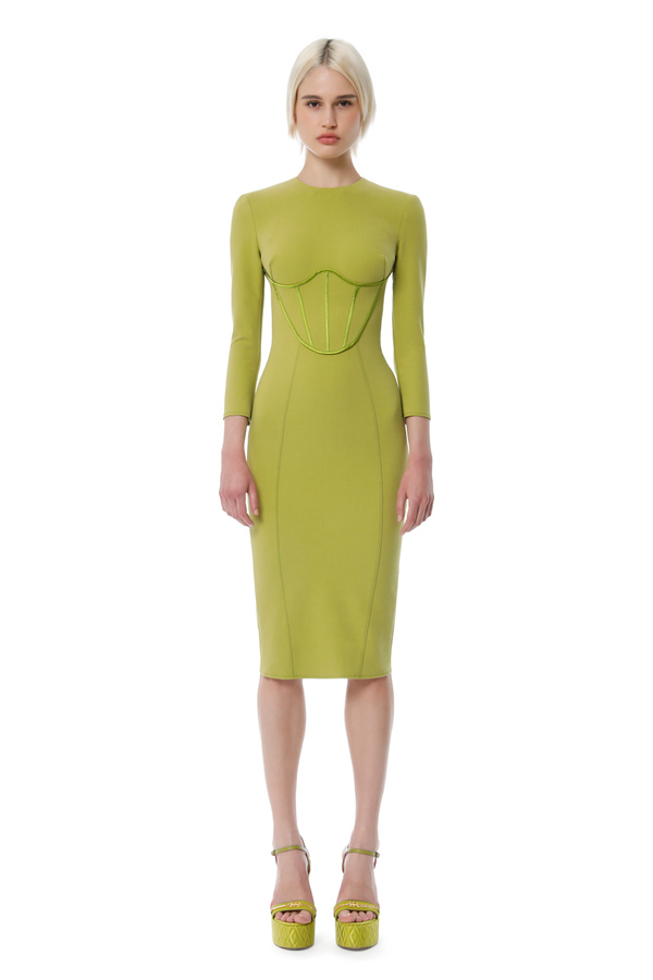 Etuikleid mit Bustier-Oberteil aus Viskose - Elisabetta Franchi® Outlet