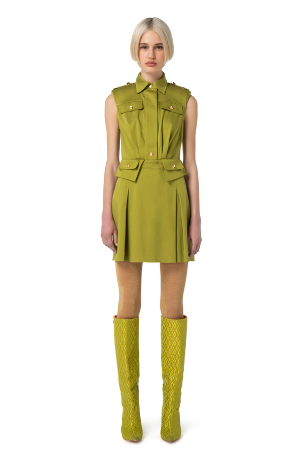 Minikleid aus Lyocell-Satin - Elisabetta Franchi® Outlet