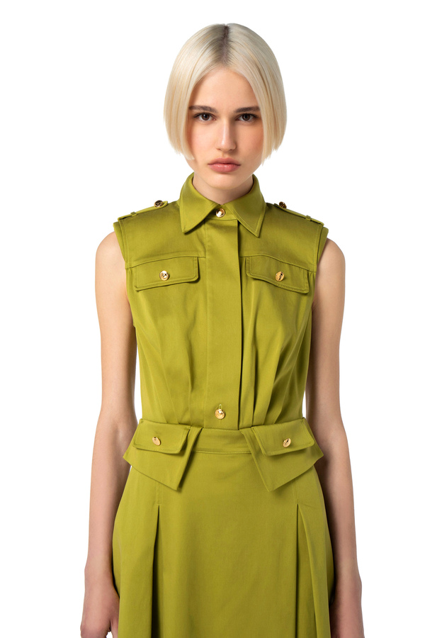 Minikleid aus Lyocell-Satin - Elisabetta Franchi® Outlet