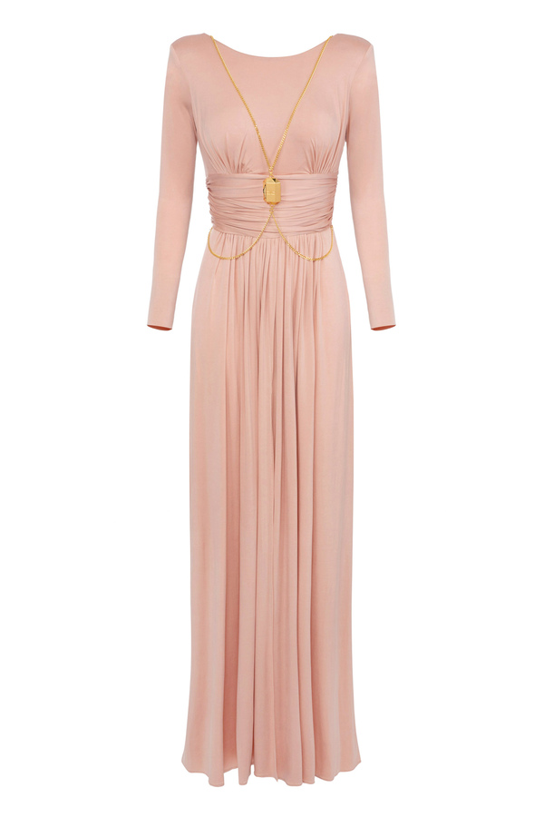 Vestido Red Carpet de punto con accesorio - Elisabetta Franchi® Outlet