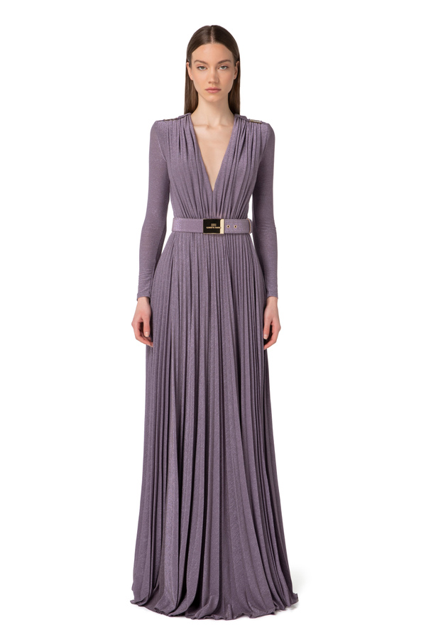 Red Carpet lurex jersey dress - Elisabetta Franchi® Outlet