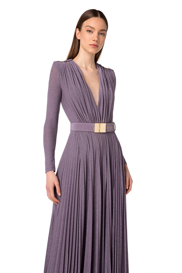 Red Carpet lurex jersey dress - Elisabetta Franchi® Outlet