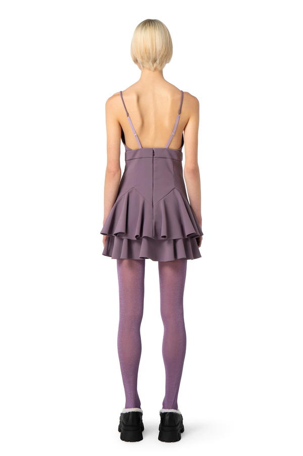 Minikleid aus doppellagigem Crêpe mit Cups - Elisabetta Franchi® Outlet