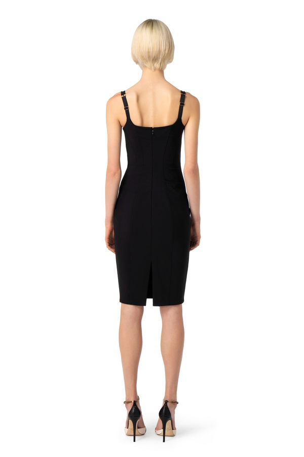 Calf-length sheath dress with cups - Elisabetta Franchi® Outlet