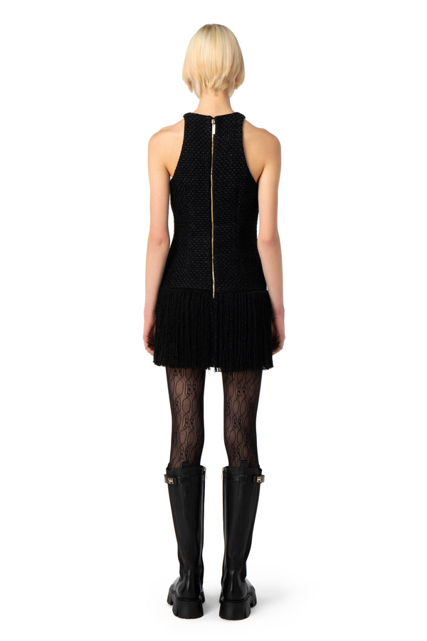 Tweed fringe dress new arrivals