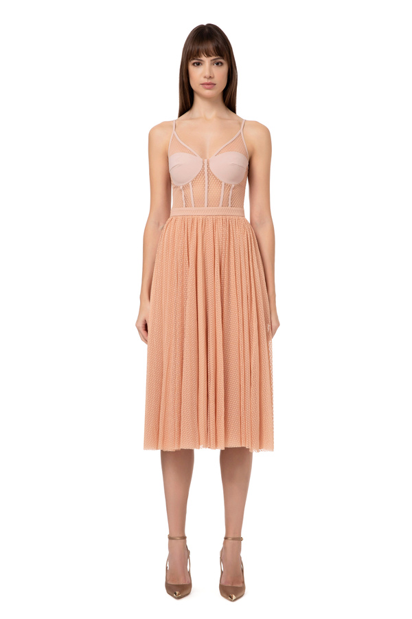 Abito bustier in tulle - Elisabetta Franchi® Outlet