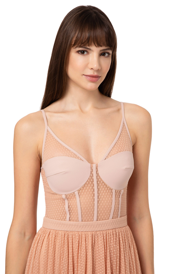 Abito bustier in tulle - Elisabetta Franchi® Outlet
