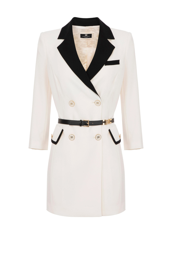 Two-tone coat dress - Elisabetta Franchi® Outlet