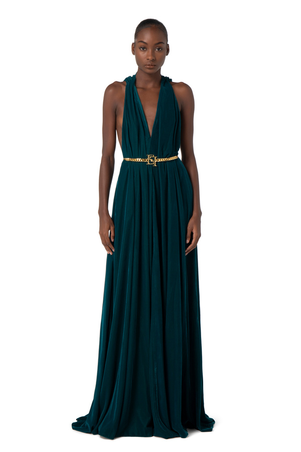 Red Carpet-Kleid aus Samt - Elisabetta Franchi® Outlet